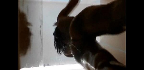  I caught a sexy babe taking a shower naked